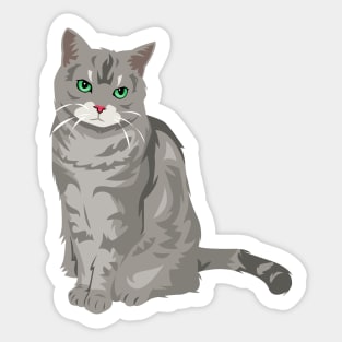 Grey Cat Sticker